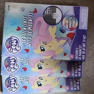 My Little Pony 16 Valentines with 16 Magnets (3 boxes for a total of 48 Cards)